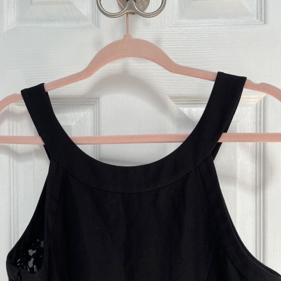 Postmark Oleander Openwork Shift Dress Size 8 Black ANTHROPOLOGIE Linen Cotton - Picture 12 of 15